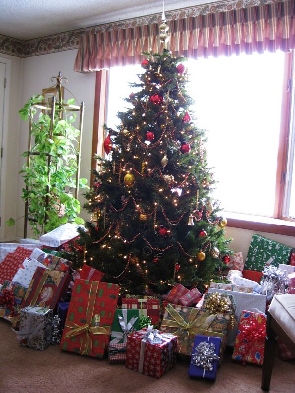 Pretty tree, lots of presents!