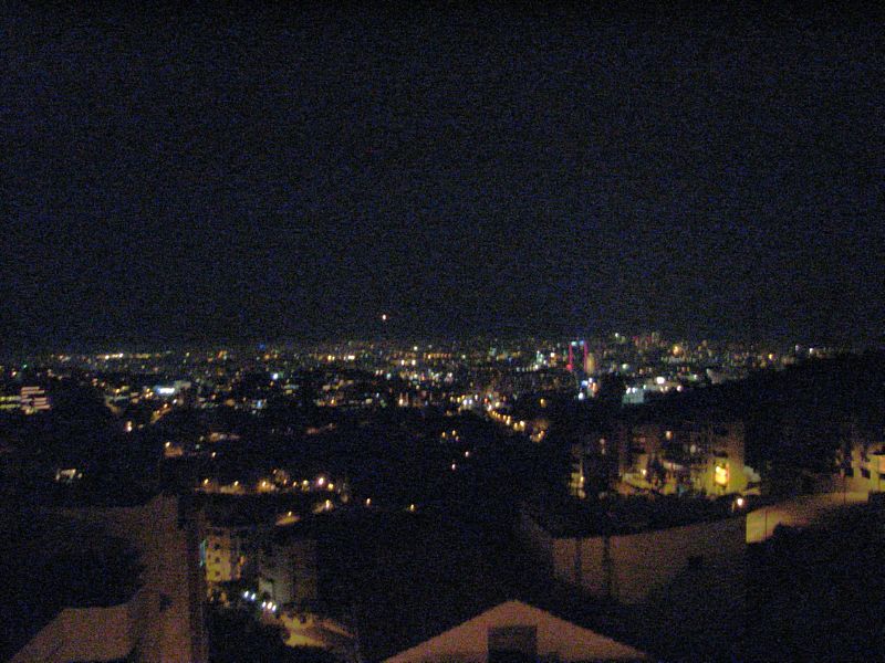 View from apartment at night